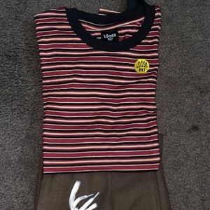 Cotton over sized stripped tee